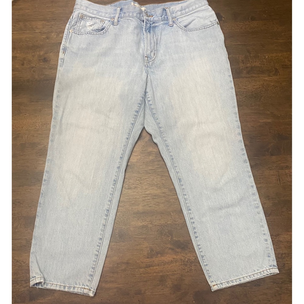 Madewell Light Wash Straight Leg Denim Jeans Women Size 31 Light Indigo cropped